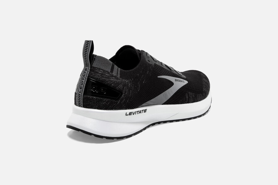 Brooks Running Shoes - Levitate 4 Road Womens - Black/White - IPG-286937